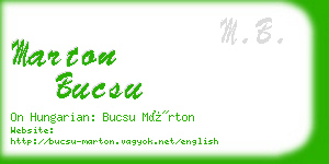 marton bucsu business card